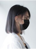 ダークグレージュ×インナーカラー