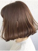 テラコッタ×重めボブ