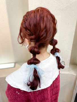 ミシェリー(misherry) ヘアセット結婚式編み込みルーズアレンジウェーブ池袋アニメ韓国