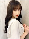 韓国前髪顔周り×フェミニンダークアッシュ【新宿/髪質改善】
