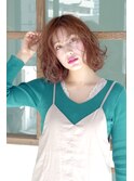 シルキーベージュ/斜めバング/グレージュカラー/デザインカラー