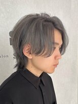 スイ(suiw)&nbsp;グレーハイライト波巻きウルフ【suiw】昭和町/天王寺/阿倍野