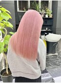韓国風《ペールピンク》ハイトーン/ケアブリーチ/ダブルカラー