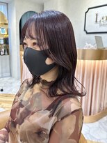 ロンドプランタン 恵比寿(Lond Printemps)&nbsp;くびれミディアム ワインレッドカラー　イノアカラー