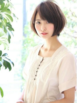 エムスラッシュ アヴェダ 自由が丘(M.SLASH AVEDA) ■大人ガーリーココアブラウン小顔ボブM.SLASH自由が丘21-13★!