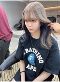 インナーカラー/ネイビーブルー/ホワイトベージュ