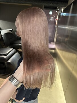 ペレ 栄店(PELE) デザインカラー/レイヤーカット/ウェットヘア/オリーブベージュ