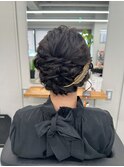 ミディアムヘアのゆるふわアップ【清板】