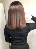 髪質改善＊くびレイヤーピンクベージュ＊美髪【Zina船橋】