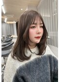 【RINA】ミディアムレイヤー×オリーブベージュ