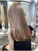 渋谷ミルクティーベージュハイトーンカラーヘーゼルベージュ30代