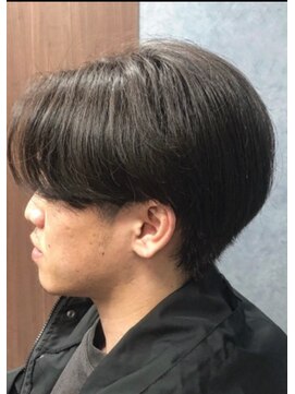 クレオ 福大通り店(CREO) 黒髪×センターパート