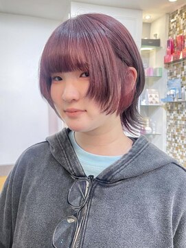 テトラ バイ ネオリーブ 横浜西口店(tetra by neolive) ショートウルフ　デザインカラー　ラベンダー　横浜N