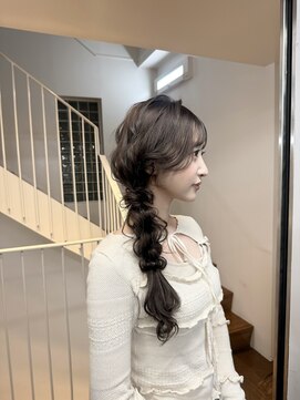 ヘアカロン 熊本下通店(Hair CALON) 結婚式ヘア/編み下ろしヘア/ゆるふわアレンジ/熊本ヘアセット