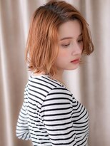 カバーヘア ブリス 志木南口駅前店(COVER HAIR bliss)&nbsp;透明感ハイトーンカラーかきあげボブウルフカットX志木20代30代