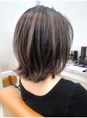 くびれボブ髪質改善/細めハイライト白髪ぼかし/メイキー本厚木