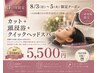 8/3～5【3日間限定】カット＋頭浸浴＋クイックヘッドスパ