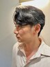 【自然な動きで好印象】メンズカット+ナチュラルパーマ+眉メンテカット