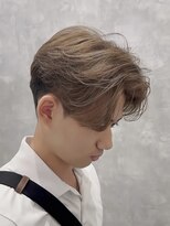 メンズヘアフェイス(Men's hair FACE。)&nbsp;センターパート/メンズハイライト/毛流れ