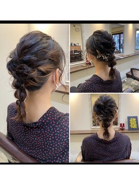 マジョリルゥ 寝屋川店(ma jolie.lou) ヘアセットあみこみポンポン