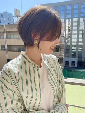 ロンド ストラーダ 心斎橋(Lond strada) ショート×ハイライト白髪ぼかし×シルキーベージュ[心斎橋]