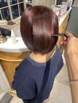 ロンド シャルム 吉祥寺(Lond charme)&nbsp;イメチェンチェリーブラウン髪質改善美髪縮毛矯正ボブ