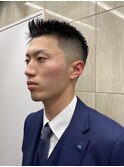 アップバングフェードカットビジネスショートE