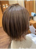 外ハネ×暖色系カラー