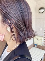 ヘアースイッチ(HAIR SWITCH)&nbsp;ダブルカラー　ハイライト　パーブルベージュ　ボブ　大人ボブ