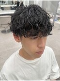 波巻きパーマ