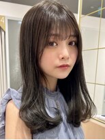 ティア(Tia.)&nbsp;縮毛矯正/髪質改善トリートメント/ミディアムヘア/グレージュ