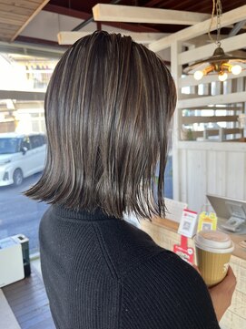 ラニカ ヘアーデザイン(Lanica hair design) black×beige bob