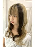 【SENA】セクションカラー ブロンドベージュ デザインカラー