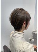 小顔ショートボブハイライトカラー大人ショートカット白髪ぼかし