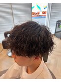 波巻きパーマ