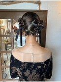 結婚式お呼ばれヘアセット