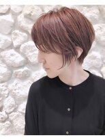 ヘアサロン エフ 渋谷(F)&nbsp;#ピンクカラー#くびれショート#30代ショート#40代ショート
