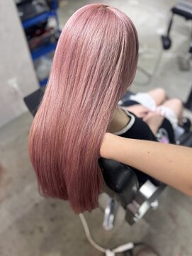 ゲームバイアランスミシー 心斎橋(GAME by Alan Smithee) 【Nagi】コーラルピンク/艶髪ハイトーン