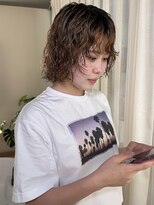 トリッカ 銀座(tricca)&nbsp;ボブパーマ/クセ毛風パーマ/顔周りレイヤー/ダブルカラー