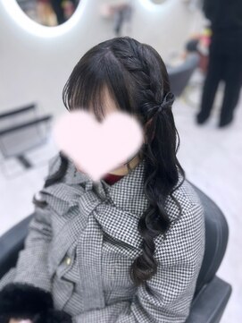 クラン 梅田店(clan) サイド編み込みりぼん