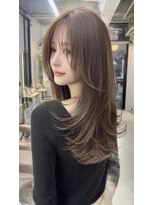 レス(Les.) 大人ベージュ/韓国風レイヤーカット/ハッシュカット