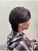 メンズウルフ/中性ウルフ/センターパートウルフ/大堰龍吾