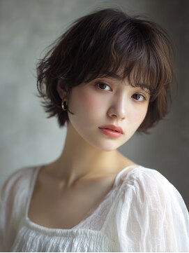 ロッソ 大橋店(Rosso) くせ毛風の柔らかニュアンスショート【大橋】
