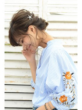 アース 浦添店(HAIR & MAKE EARTH)　 ＜3分アレンジ＞ラフ可愛い上級者見えアップヘア【EARTH浦添店】