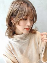 アイティー バイ アルバム 浦和店(IT by ALBUM)&nbsp;ブロンドベージュ_グレージュカラーボブウルフ_36526