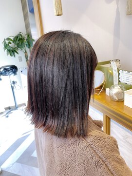 ロンドアベニール 北千住(Lond avenir) 矯正かけてても外ハネは出来ます☆ ぱつっとショート　西田大樹