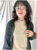 ハイライト束感ほつれウェーブ