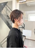 ハンサムショート 前下がりショート　ショコラベージュ
