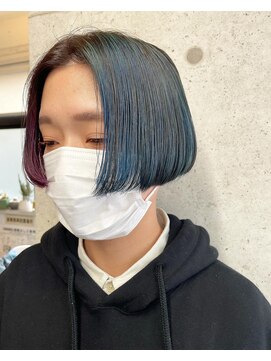 ア セカンド 清藤美容室第弐號(a sekand) ショートボブのバイカラースタイル