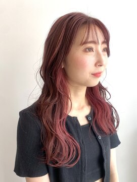 ロックワークオレンジ 西中島店(ROCK WORK ORANGE) ブリーチ一回！　インナーカラーピンク♪♪